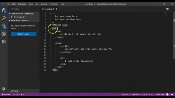 JavaScript Install Visual Studio Code