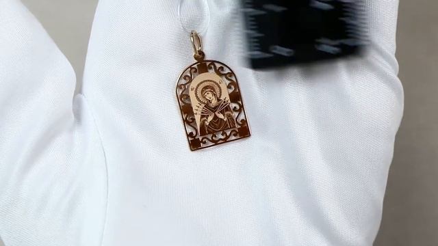 Золотая подвеска-иконка Божией Матери Семистрельная Красносельский ювелир ПЛ12424 смотреть онлайн
