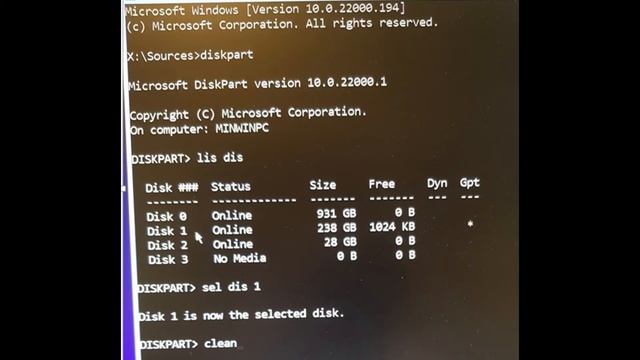 Windows 11 Clean Install Local Account using DISKPART смотреть онлайн