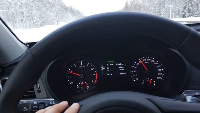 Реальный расход топлива Киа Оптима 2.4 188л.с. при средней скорости 95 км/ч смотреть онлайн