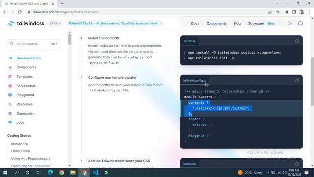 Tailwind CSS with REACT [Easiest and FAST] | How to install Tailwind CSS 3 in ReactJS смотреть онлайн