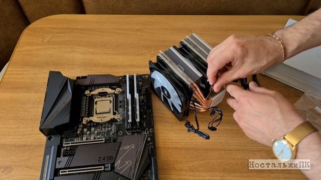 Устанавливаем ПАУЭР кулер на новый intel i5 10600K !! смотреть онлайн