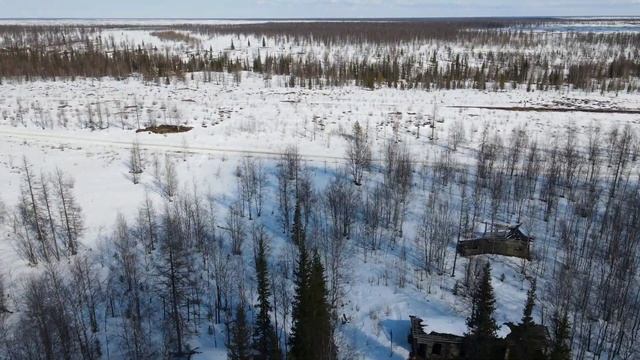 Мёртвая дорога. Лагерный пункт у разъезда Щучий  501 стройка  дорога Салехард - Надым  2021