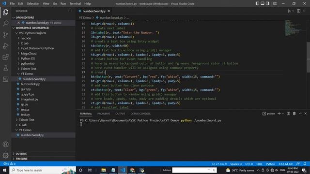 Number to Words in Python Tkinter | Python GUI смотреть онлайн
