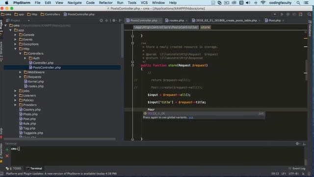 save data in database in laravel ||forms and validation in laravel part 6 смотреть онлайн