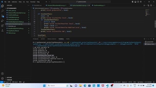 Python local global nonlocal variables | python tutorial for beginners | python coding variables смотреть онлайн