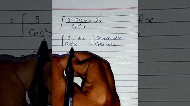 Integration Of 3-5sinx/cos^2x Dx |#cbse2018 |#indefnite_integration|#calculas|#term2|#integrals??