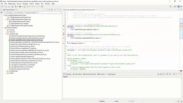 Python4Capella Add-on - Going deeper into the tool 1. Modify a script and extract information смотреть онлайн