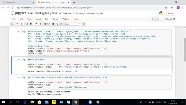 9: File Handling in PYTHON with Real-Time Execution смотреть онлайн