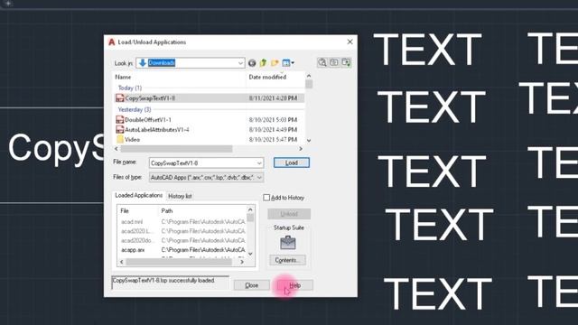 AutoCAD Lisp Copy Swap Text смотреть онлайн