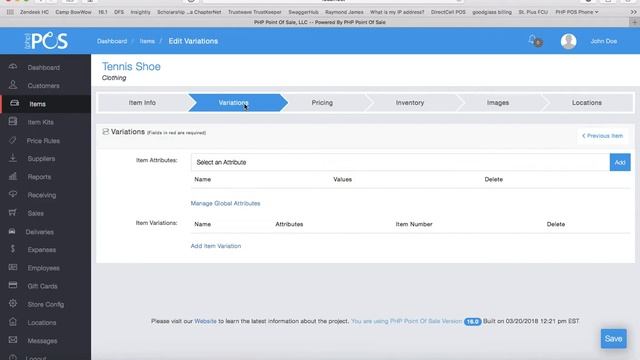 PHP Point Of Sale: Add an Item смотреть онлайн