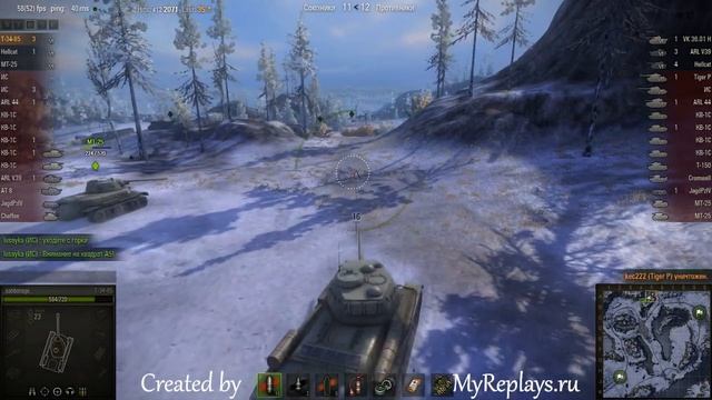 WOT: Arctic Region - T-34-85 - 6 frags - смотреть онлайн