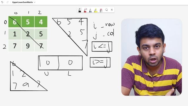 Aspire Systems Coding Question | Sum of upper and lower triangles | #100DaysOfCode | code io Englis смотреть онлайн