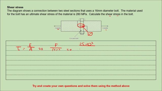 12. Single shear stress acting on a bolt смотреть онлайн