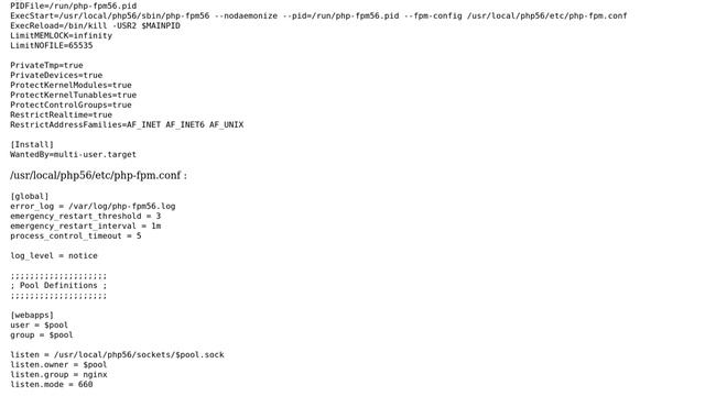 Unix & Linux: php-fpm56 reaches timeout when run with systemd centos7 смотреть онлайн