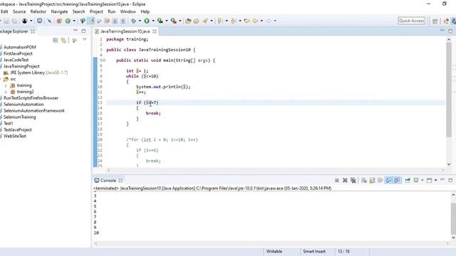 Java #10 - Break and Continue Statement in Java смотреть онлайн