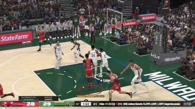 NBA 2K24 Chicago Bulls vs Milwaukee Bucks | Lonzo Ball vs Damian Lillard | Gameplay PS5 60fps HD смотреть онлайн