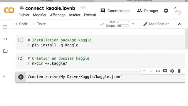Connecter Google Colab à Kaggle pour importer les bases de données смотреть онлайн