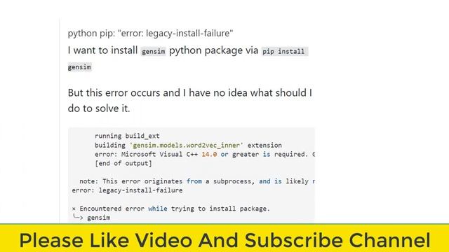 How to fix Python error: legacy-install-failure смотреть онлайн
