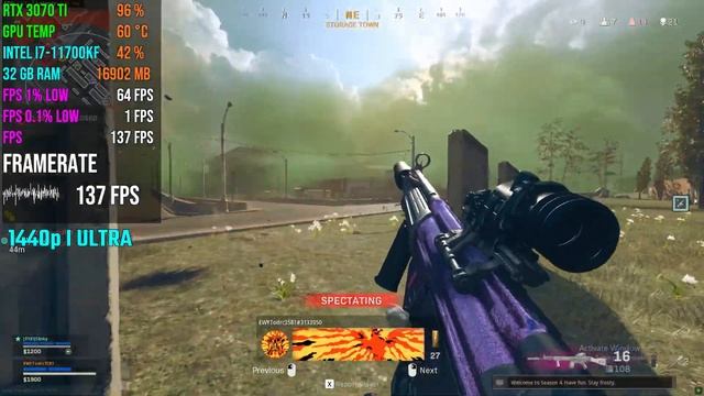 RTX 3070 Ti | Call of Duty: Warzone | INTEL i7-11700KF смотреть онлайн