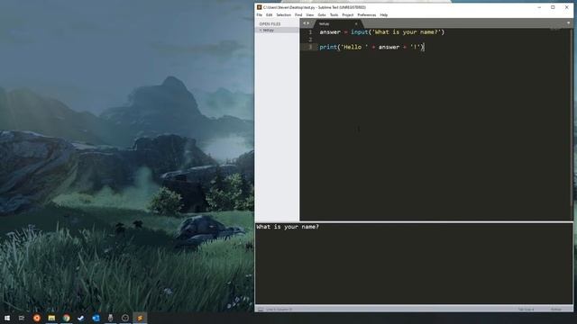 Using Input Function with Sublime Text смотреть онлайн