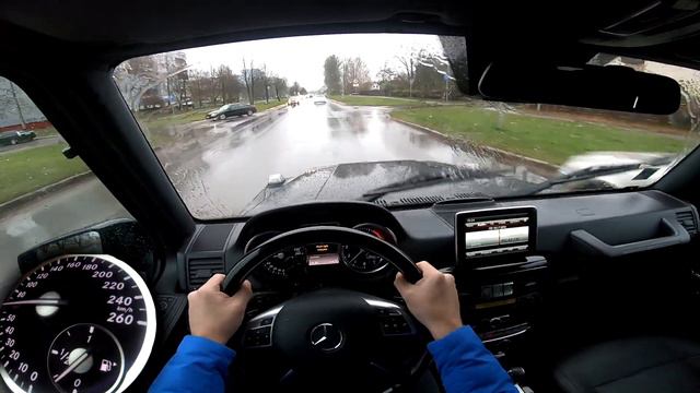 Mercedes G500 5.5 V8 2014 285Kw 388Hp POV Test Drive on ROAD #2 смотреть онлайн