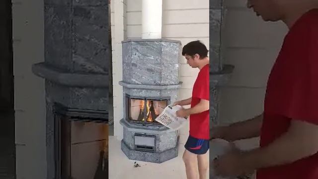 Сдача установленной печи Туликиви заказчикам. смотреть онлайн