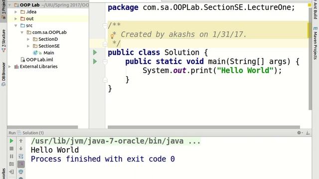OOP Lab, Section SE, Lecture One смотреть онлайн