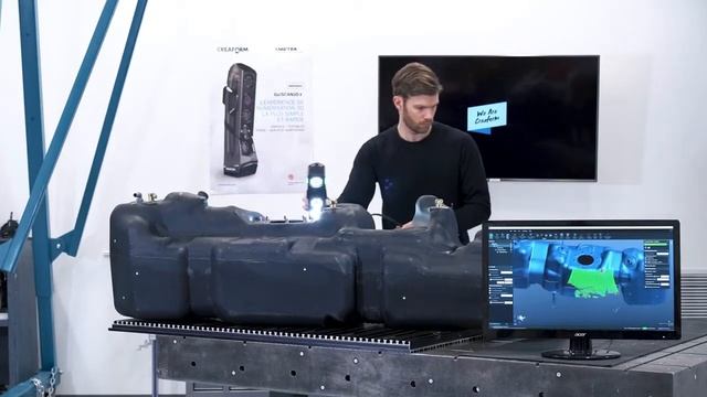 3D-сканирование топливного бака с помощью ручного сканера Go!SCAN SPARK смотреть онлайн