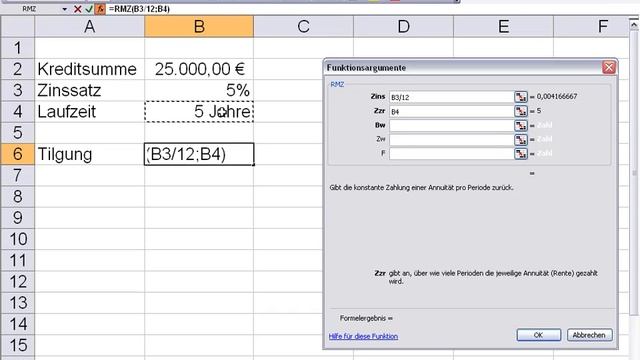 Excel Annuität bei einem Kredit berechnen смотреть онлайн