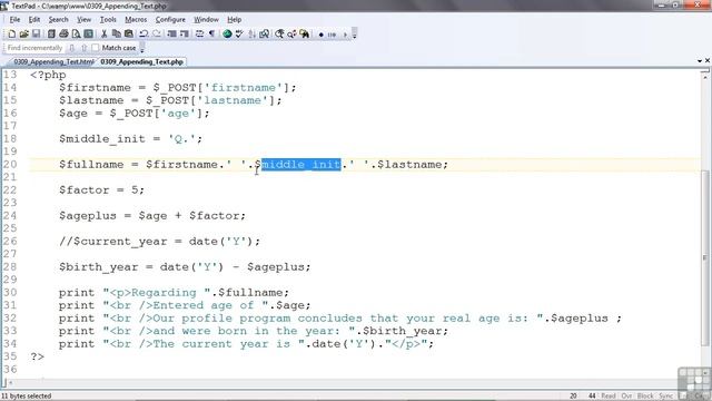 0309 Appending Text Dynamic Web Design with PHP and MySQL смотреть онлайн