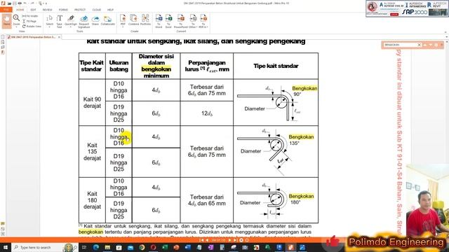 Tutorial REVIT GEDUNG -29 How make Hook at Start & End 135 ° смотреть онлайн