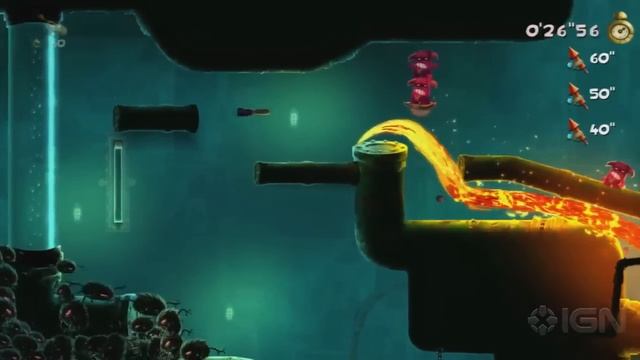 Rayman Legends Walkthrough: 20,000 Lums Under the Sea - The Deadly Lights (Invasion) смотреть онлайн
