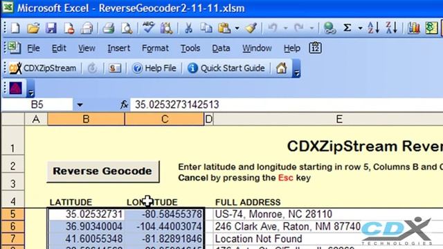 Reverse Geocode Template for Microsoft Excel смотреть онлайн