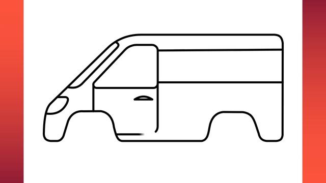 How to draw police car van line drawing : step by step drawing смотреть онлайн