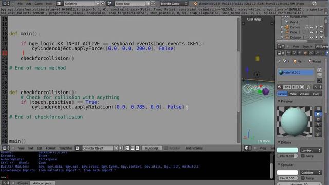 Blender Tutorial - Python Game Engine Programming - Part 16 смотреть онлайн