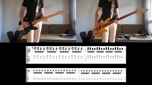 Muse - Stockholm Syndrome Guitar And Bass Cover With Tabs