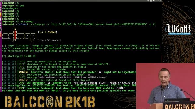 BalCCon2k18 - Bojan Zdrnja - Exploiting esoteric SQL injection vulnerabilities смотреть онлайн