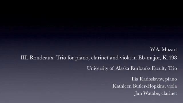 Mozart: Trio for piano, clarinet, and viola in Eb major, K.498 - III. Rondeaux смотреть онлайн