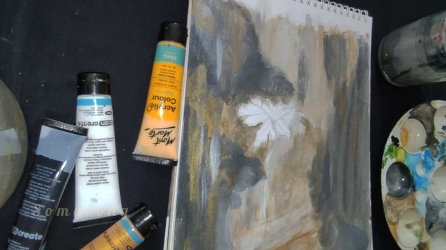 Canvas painting idea for beginners | Aesthetic painting tutorial #art #painting #flowers #tutorial смотреть онлайн