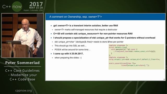 C++Now 2017: Peter Sommerlad “C++ Core Guidelines - Modernize your C++ Code Base" смотреть онлайн