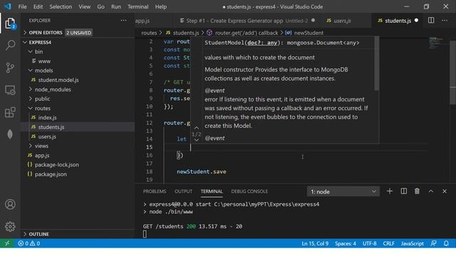 Express JS Tutorial #20 - MongoDB CRUD - Create/Post | Expressjs Tutorial For Beginners смотреть онлайн