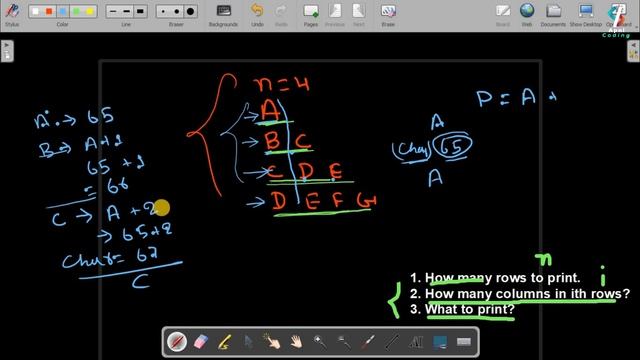 Q14:- Character Pattern in Java | Character pattern program | Pattern Questions in java смотреть онлайн