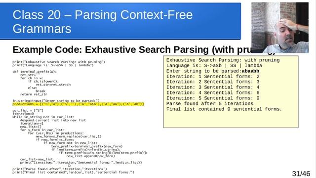 ETEC3402 - Class 20 - Parsing Context-Free Grammars смотреть онлайн