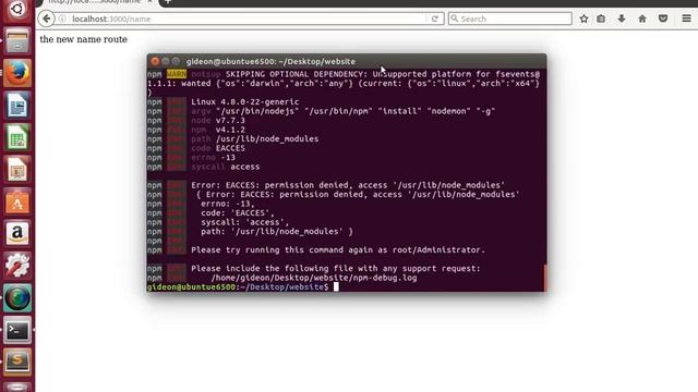 using nodemon to run your app on ubuntu16.10 смотреть онлайн