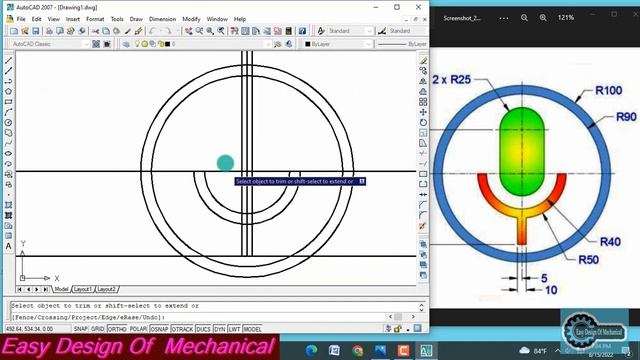 AutoCAD Tutorial for Mechanical Engineering, Class- 32 ''2D Drawing'' смотреть онлайн