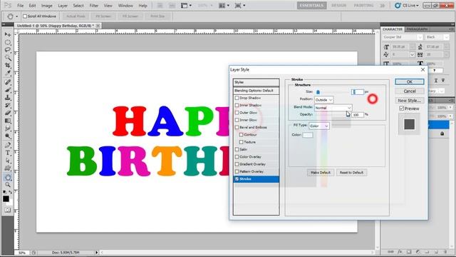 Photoshop Tutorial - How to Create colourful Happy Birthday text in photoshop смотреть онлайн