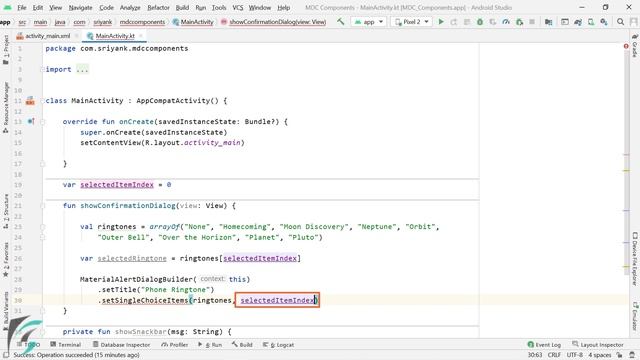 How to create Confirmation Dialog with Radio buttons (Single Selection)? Android Tutorial (Kotlin) смотреть онлайн
