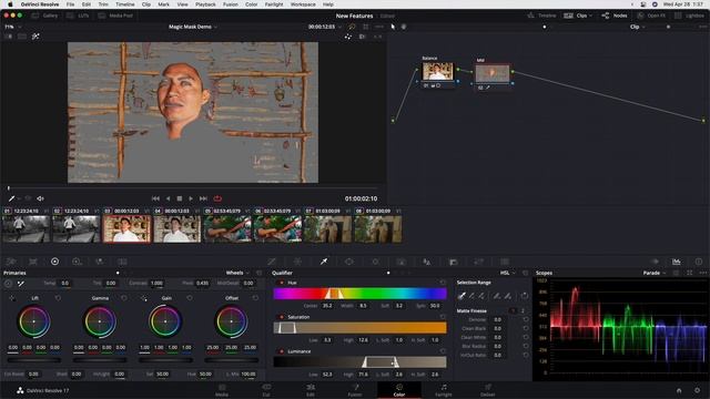 Using Magic Mask & Qualifiers in Resolve 17 смотреть онлайн