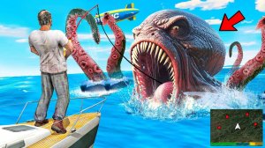 ПОЙМАЛ МОРСКОЕ ЧУДОВИЩЕ НА РЫБАЛКЕ В ГТА 5! РЕАЛЬНАЯ ЖИЗНЬ ОБЗОР МОДА GTA 5! ГТА МОД ЭКСПРЕИМЕНТ